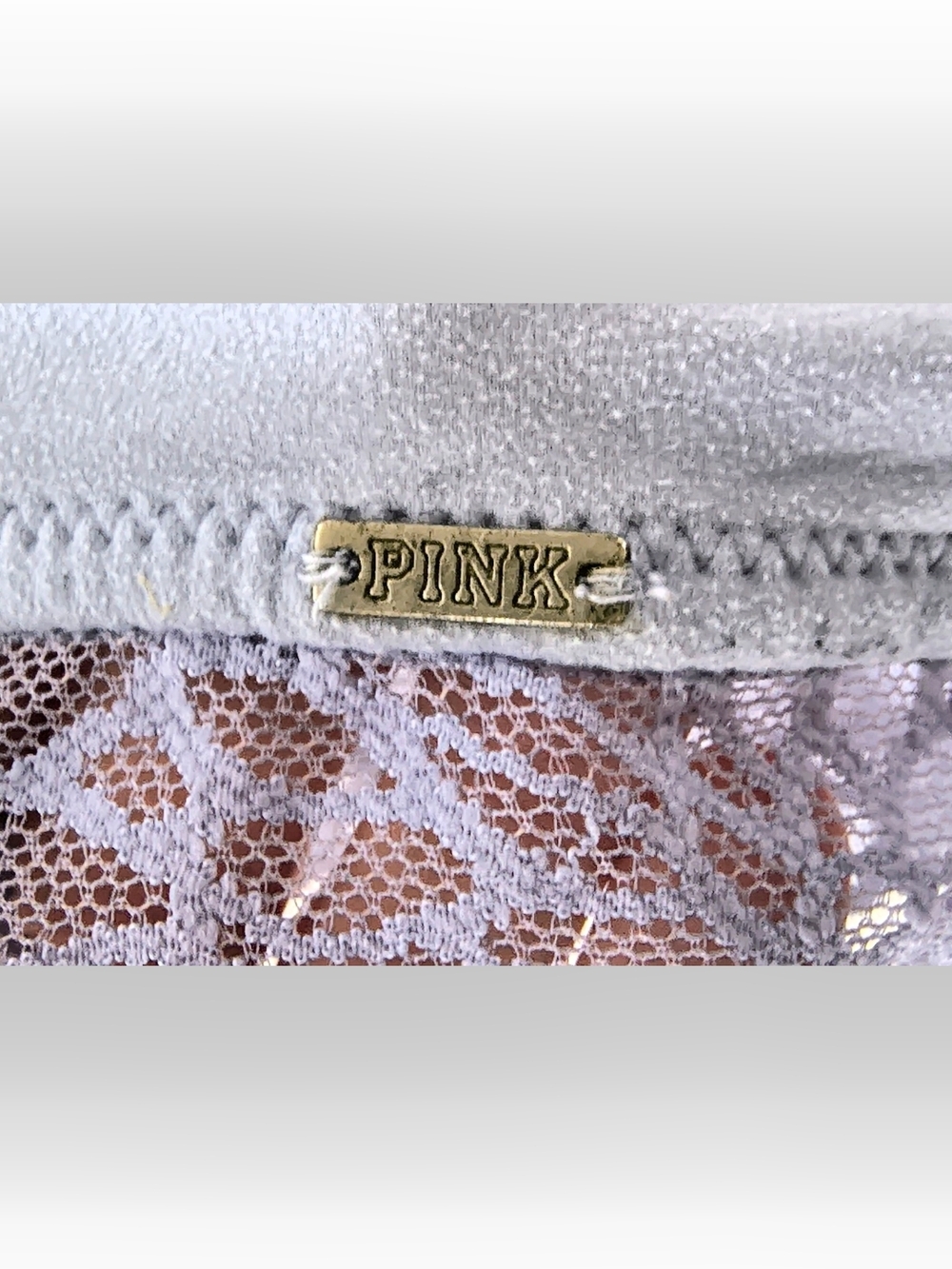 PINK Victoria's Secret Lilac Lace Racerback Bra - Picture 3 of 3